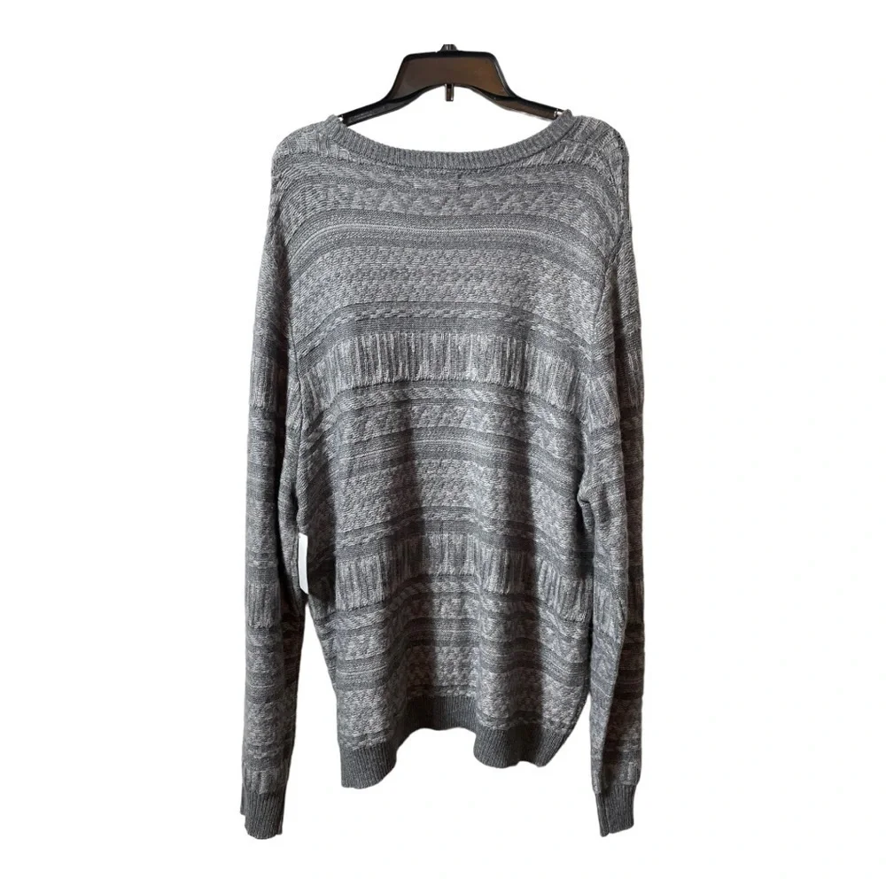 𝅺nordstrom tonal fair isle sweater dark gray